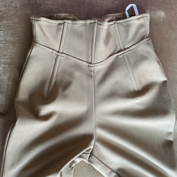 JLUXLABEL High-Waisted Tan Trousers - Picture 2 of 5